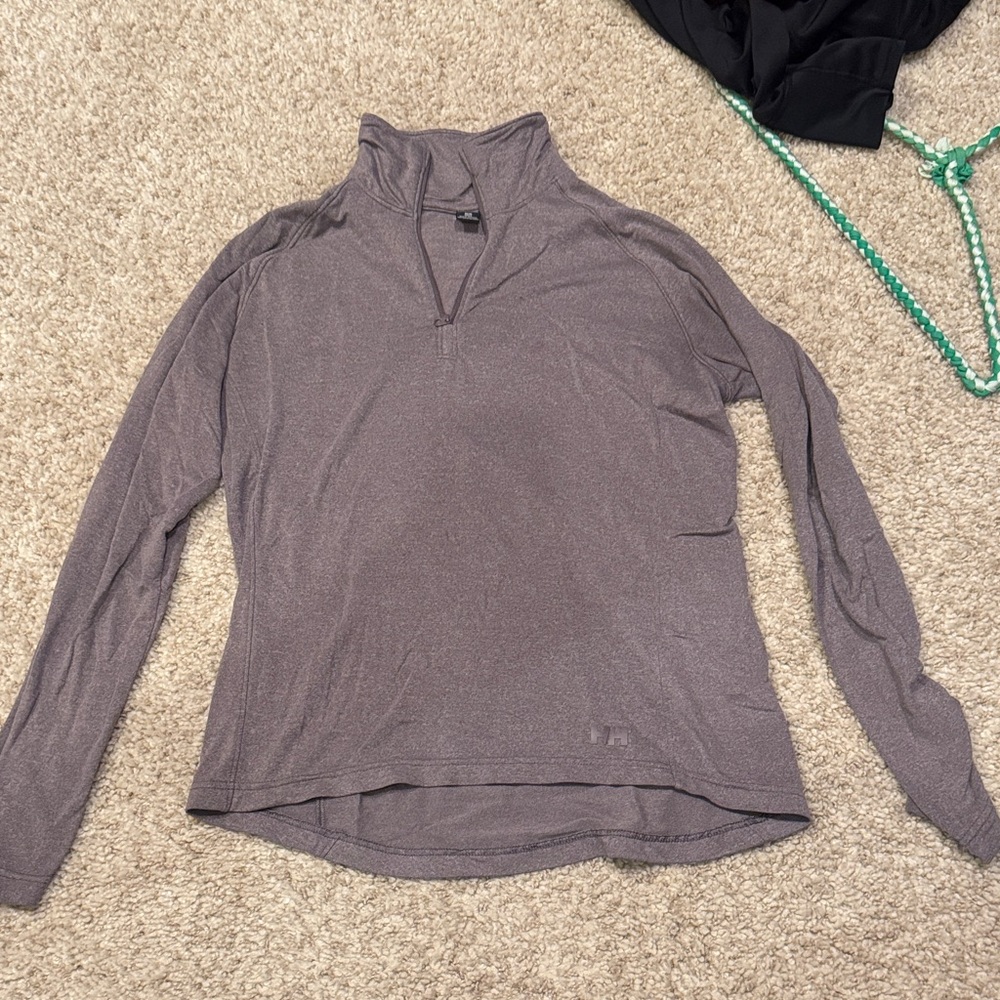 Helly Hansen Women's Brown Long Sleeve Polo Top